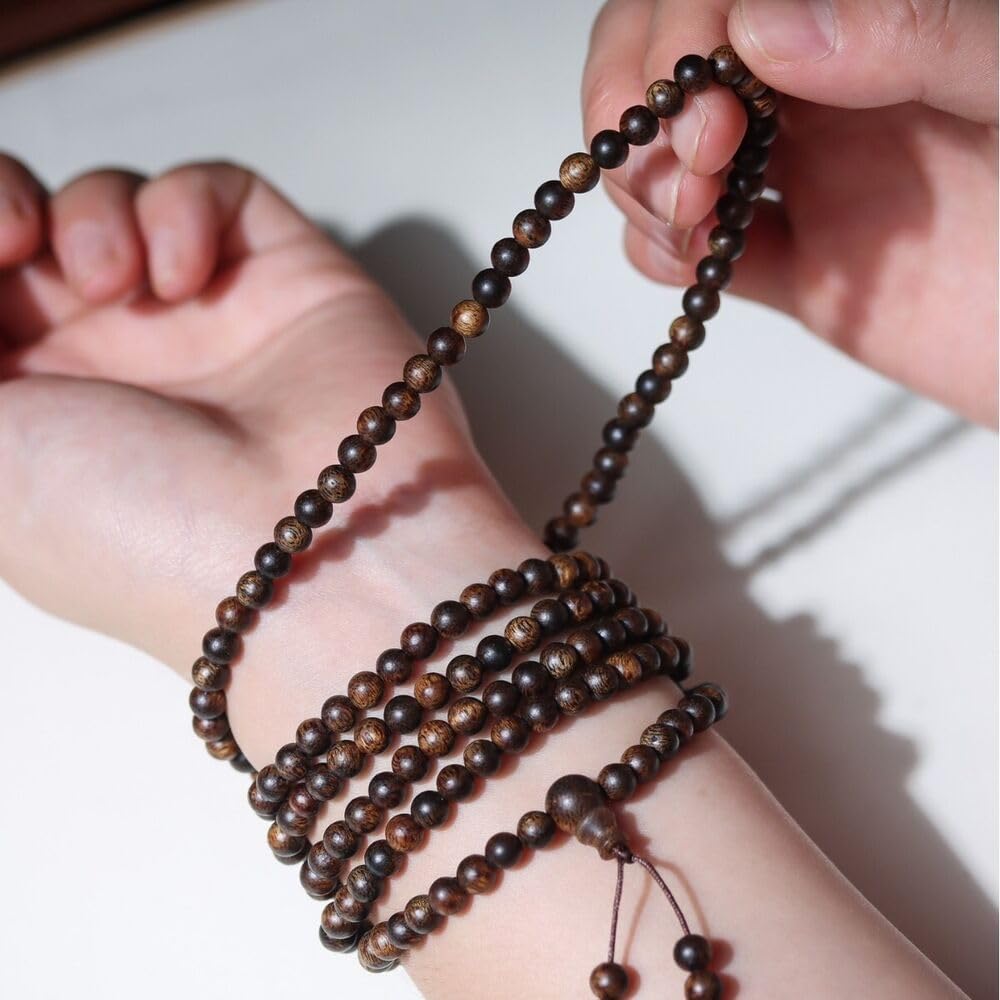 Agarwood 5mm×216pcs Vietnam Nha Trang Agarwood Skewers Beads Rosary Collection Class
