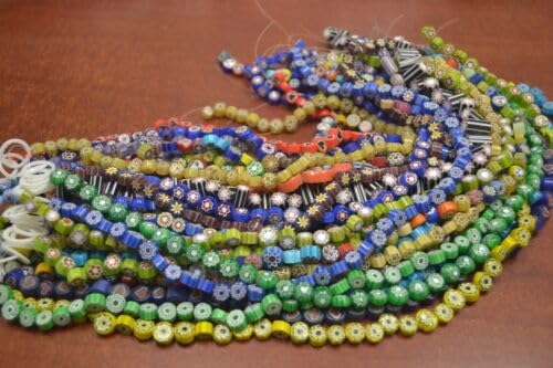 12 Strands ASSORT Chevron Glass Beading Beads 16