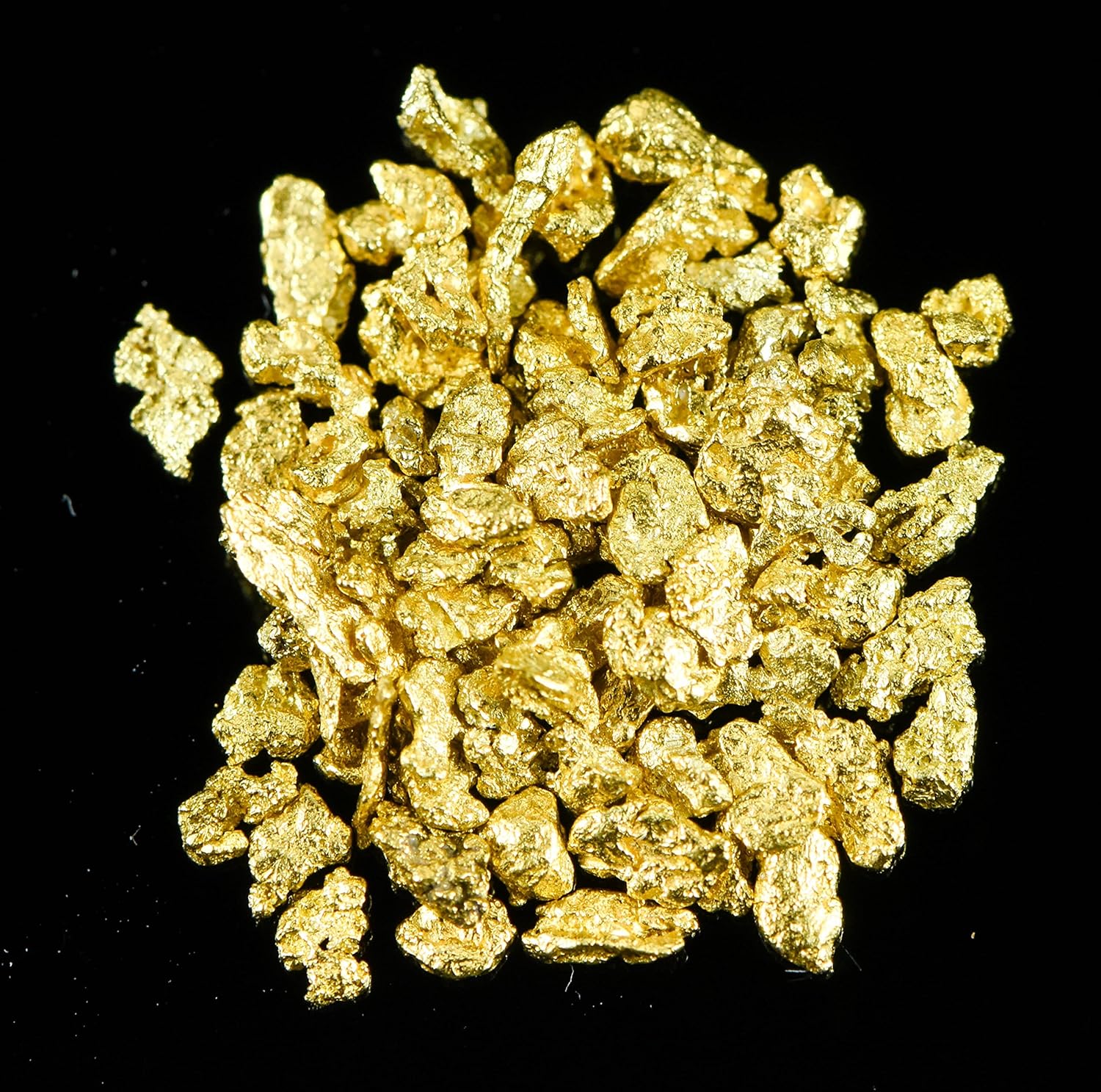 Alaskan Yukon Gold Rush Nuggets 14 Mesh 2 Grams of Fines