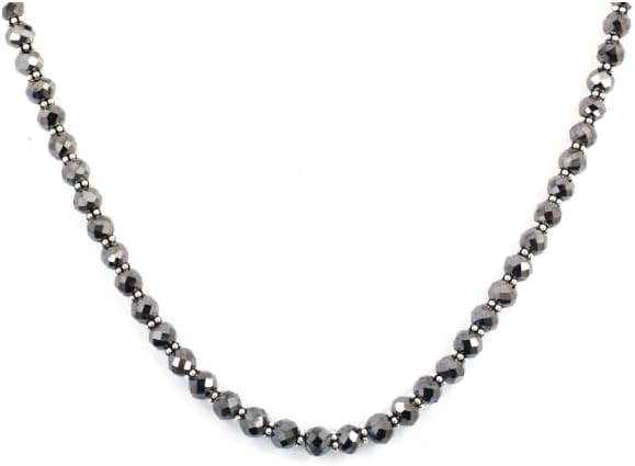 skyjewels 6mm Black Diamond Faceted Beads Necklace With Black Gold Findings is a Unique Style, Custom Length