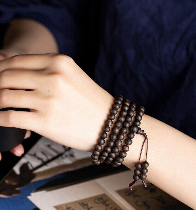 Agarwood Vietnam Sinking Qinan Kynam Kyara Kinam Agarwood 6mm 108 Prayer Beads Juzu