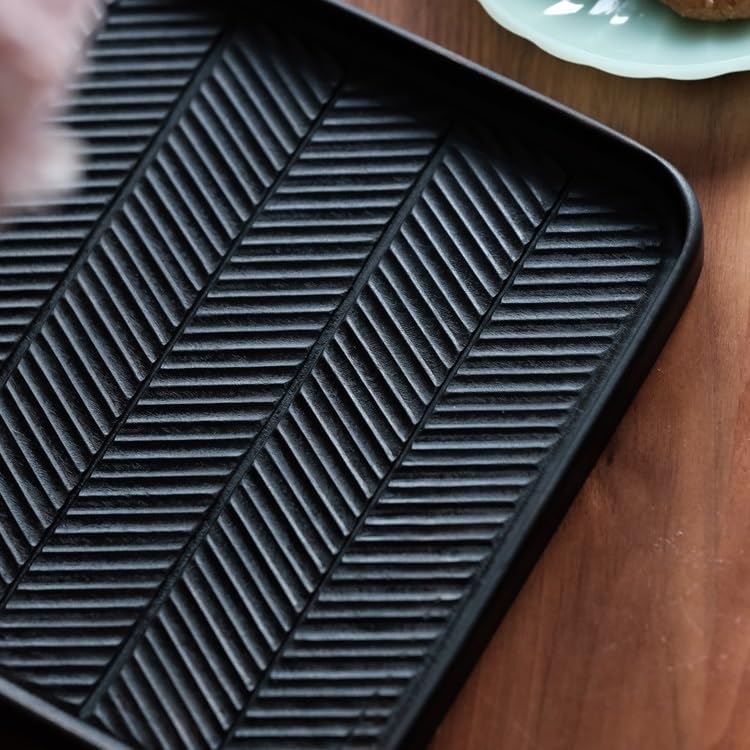 Tray Cherry Wood Black Lacquer Tray Japanese Handmade Wooden Dining Tray Hand Carved Tray Home Kitchen Dining Tray Serving Trays