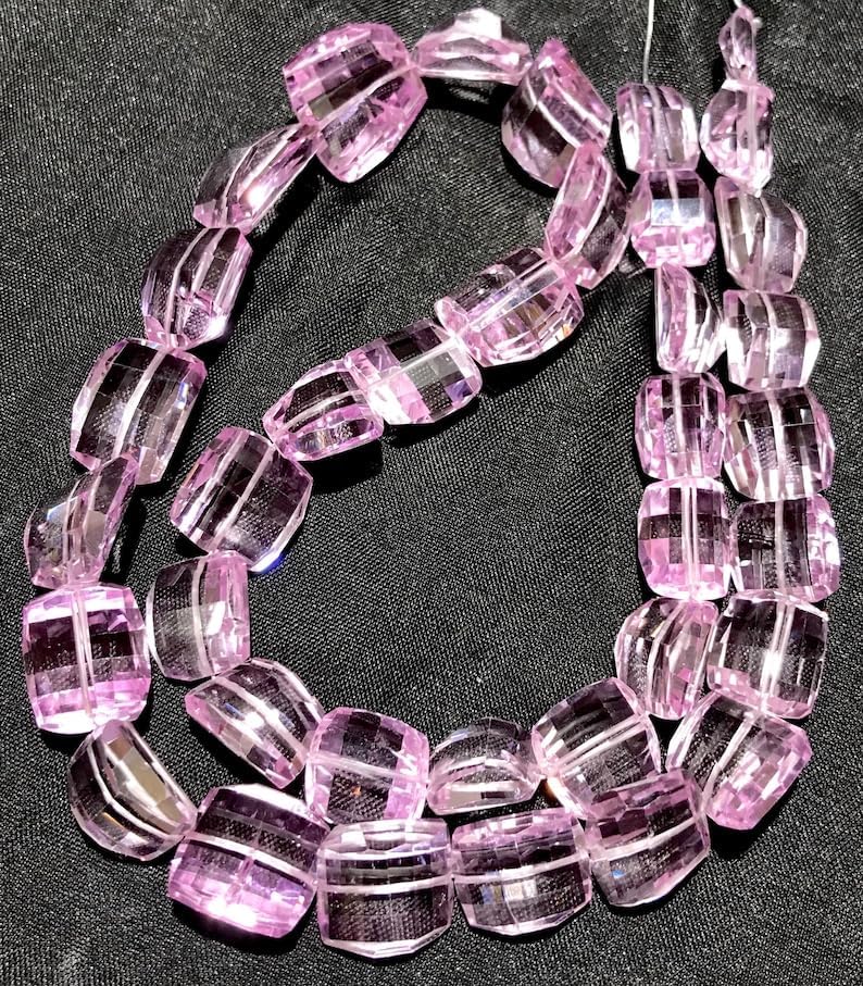 Natural Pink Spinel Nuggets Faceted Beads 10X15-13X18MM 21 inch Long String Jewelry Making Gemstone Beads for Necklace Bracelet