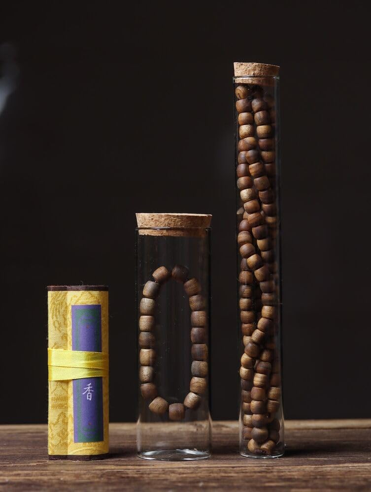 Agarwood Nha Trang Qi Nan Agarwood Set 10mm+8mm Drum Beads Buddha Beads Rosary Gift Box