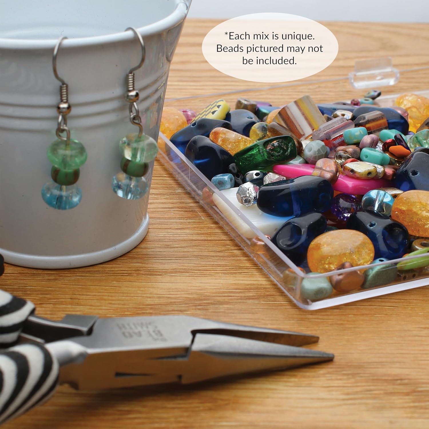 The Beadsmith Box of Beads – Glass Beads Assortment in Varying Shapes, Colors, and Sizes, 10 Pounds