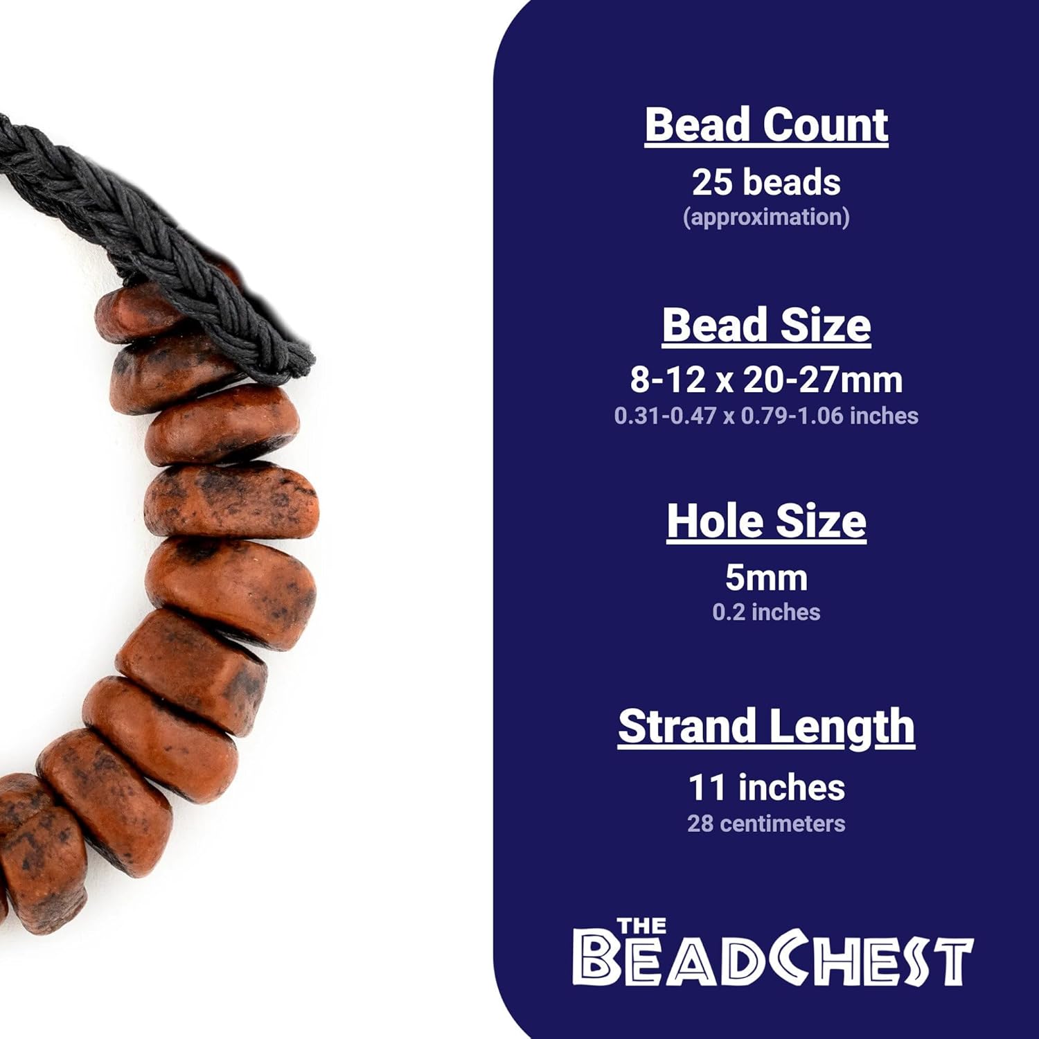 The Bead Chest Chunky Moroccan Coral Amber Resin Beads 24mm Morocco African Orange Disk Large Hole 11 Inch Strand Handmade