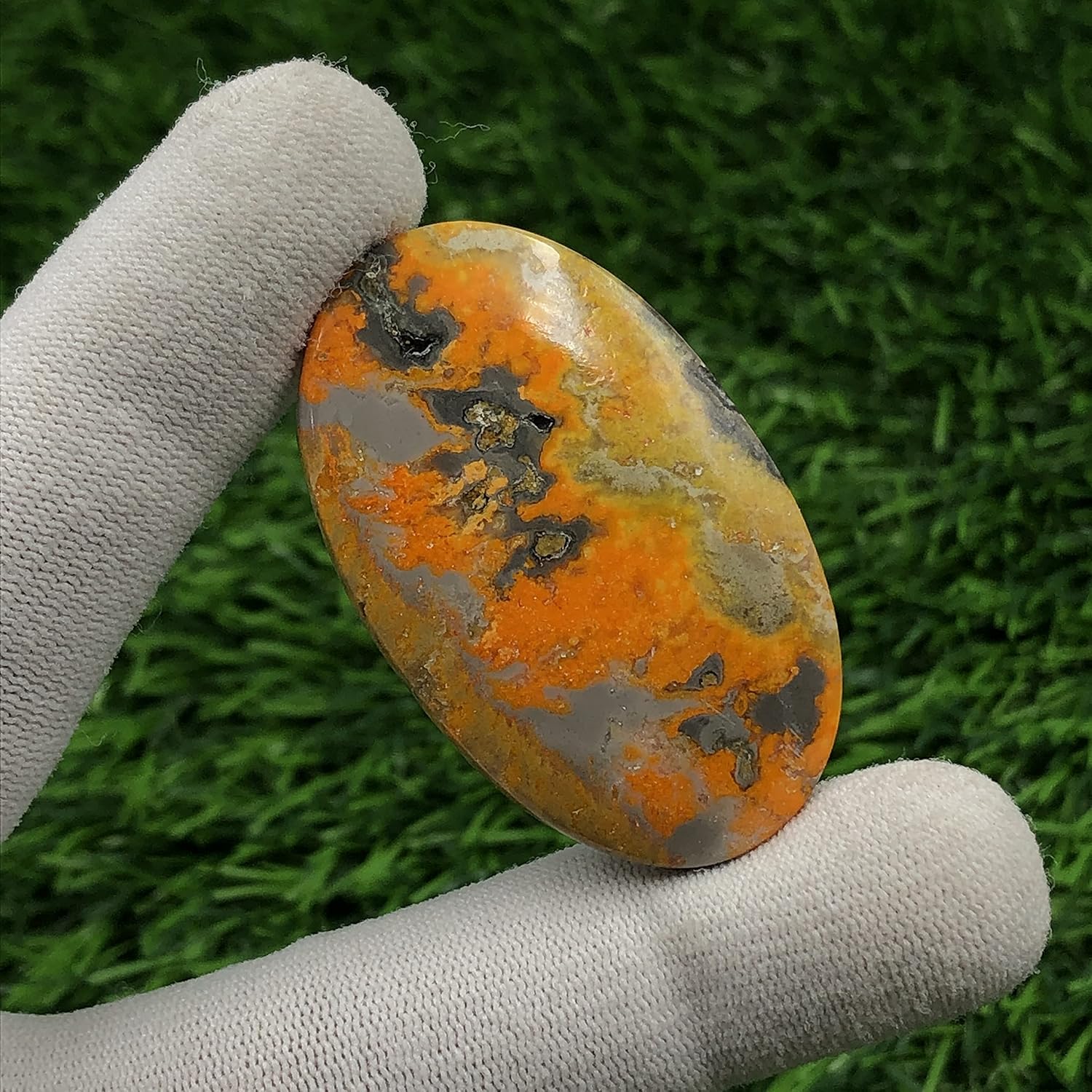 Natural BUMBLEBEE JASPER Gemstone Loose Cabochon Lot For Jewelry Making, Loose Gemstone For Ring, Earring & Pendant Necklace, Jewelry Making Cabochons, Healing Gemstones