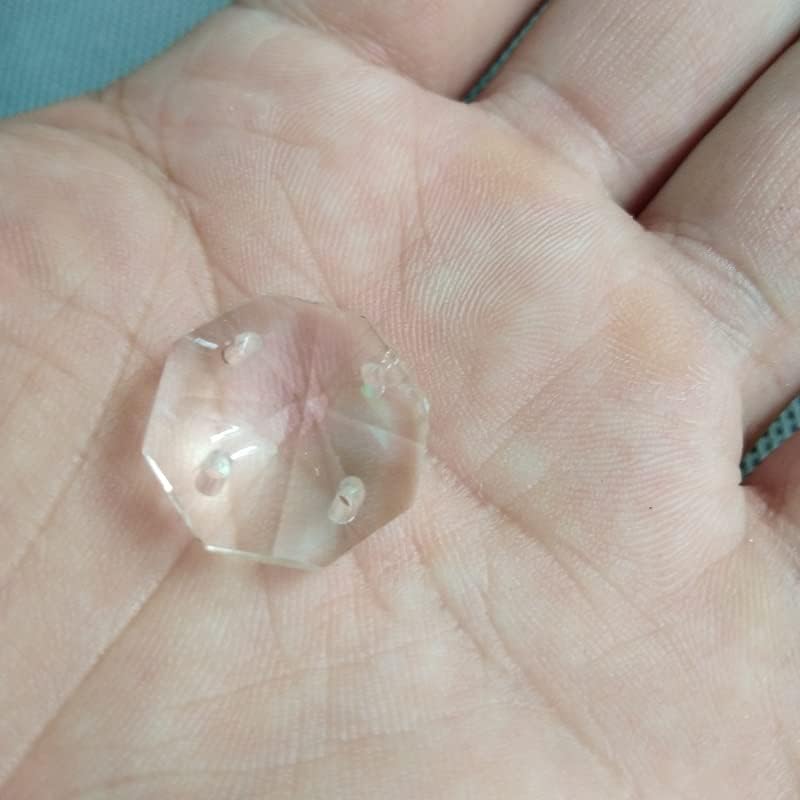 1000 Pieces/lot Clear 24mm Octagon Beads In 4 Holes Cut&/Faceted Crystal Glass Beads,Curtains Beads