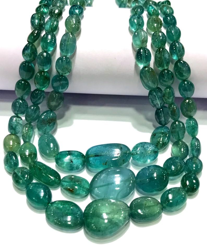 Natural Tourmaline Necklace Nuggets Smooth Beads 5-10 MM 21 inch Long String Jewelry Making Gemstone Beads for Necklace Bracelet