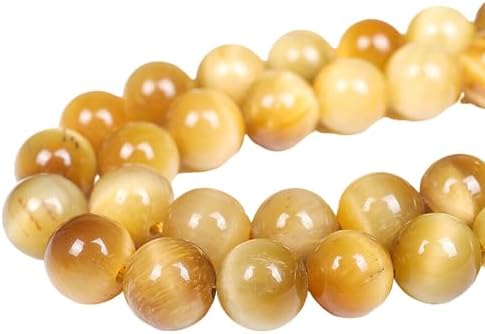 10mm Natural Stone Gold Tiger's Eye Round 10 Strand Beads Jewelry DIY 15.5'' CHIK-STRD-86507