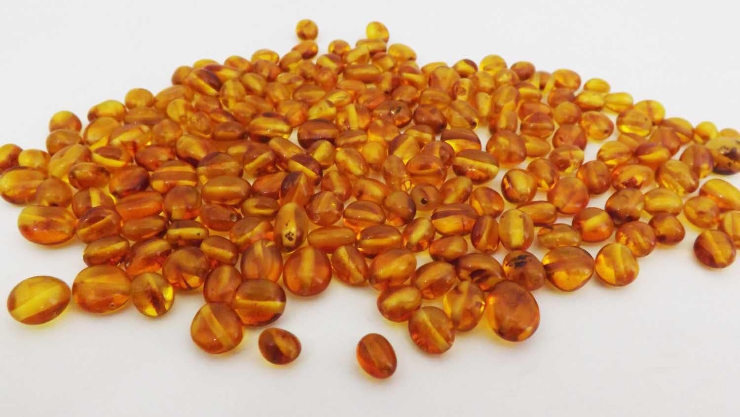 100 Grams Natural Baltic Amber Loose Beads 6mm - 9mm Drilled Approx 560-600 Beads Alluregem 21955