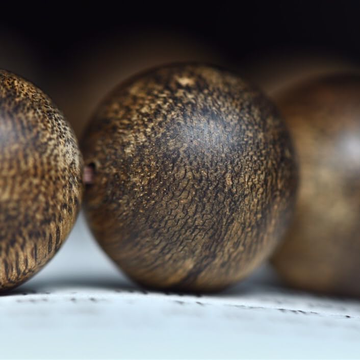 Natural Daraqian Qinan Agarwood, Water-Sinking Grade 16mm, Full-Patterned, Oil-Rich, Explosive-Quality, Hand Beads, Old Material