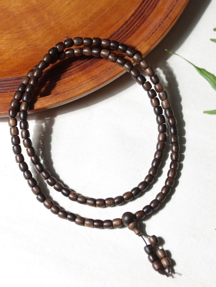 Agarwood 6mm×108pcs Phusen Red Clay Agarwood Bracelet Buddhist Beads Rosary Beads