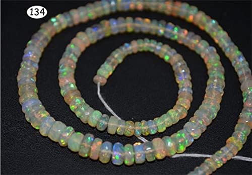 AAAA Ethiopian Opal Bead, Faceted Ethiopian Opal Beads, Rondelle Beads, 4mm to 6mm Beads, 16 Inch Strand