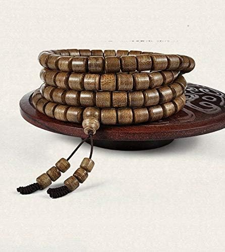 GLW Kalimantan Genuine Natural Wild Agarwood Aloewood 6mm MALA Prayer Beads # 4707