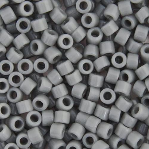 Miyuki Delica 11/0 - Grey Opaque DB0731-250gms Bag of Japanese Glass Beads Bulk Bag of Japanese Glass Beads