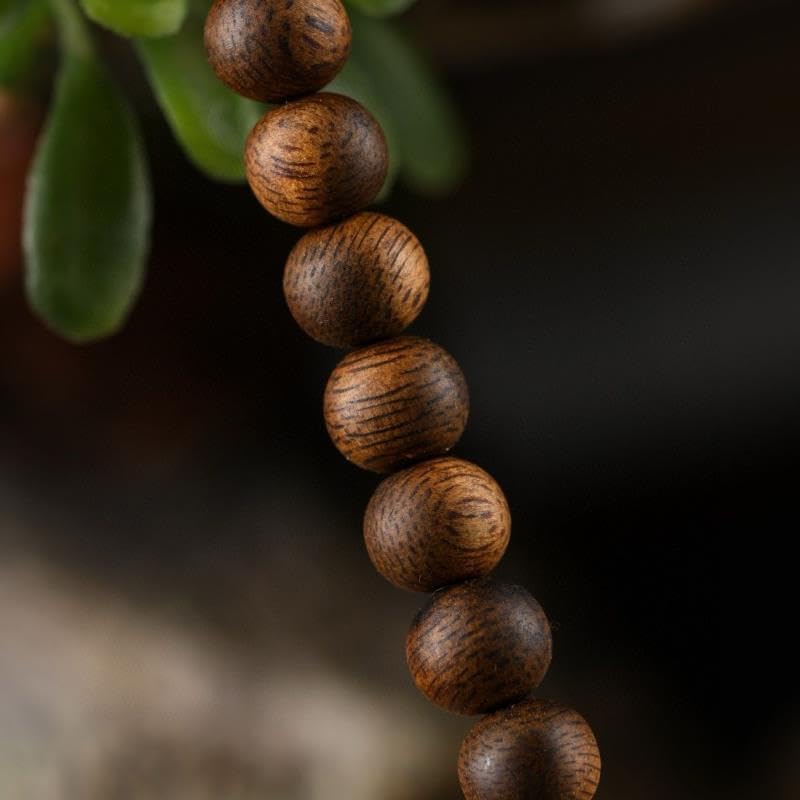 Fusen Red Clay Agarwood 6mm x 108 Beads Aged Material with Sweet Incense Aroma Mellow and Rich Incense Fragrance Buddhist Prayer Beads