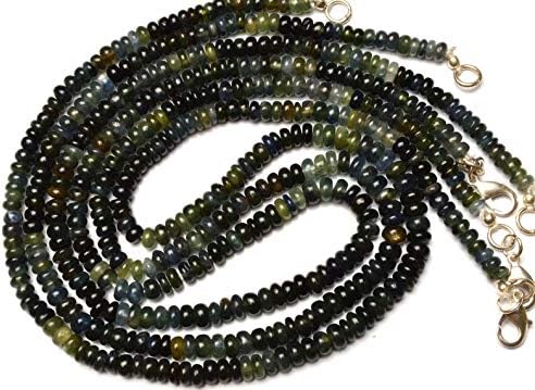 Natural Gemstone Australian Multi Sapphire 4 to 5MM Smooth Rondelle Beads 16.5