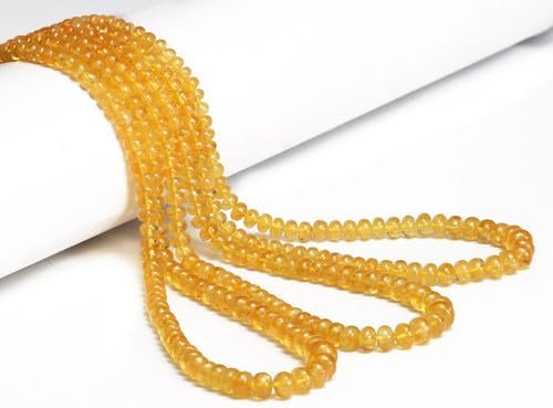 AA Quality Yellow Aquamarine Smooth Rondelle Beads, 3 mm - 7 mm, Aquamarine Rondelle Beads, Aquamarine Jewelry Making Beads CHIK-STRD-67910