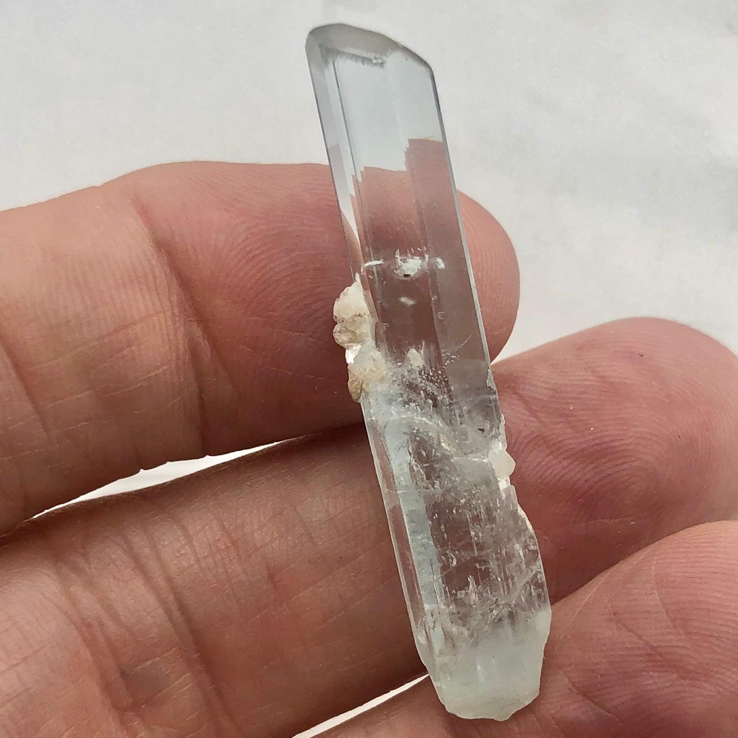 One Rare Natural Aquamarine Crystal | 46x9x10mm | 31.595cts | Sky Blue |