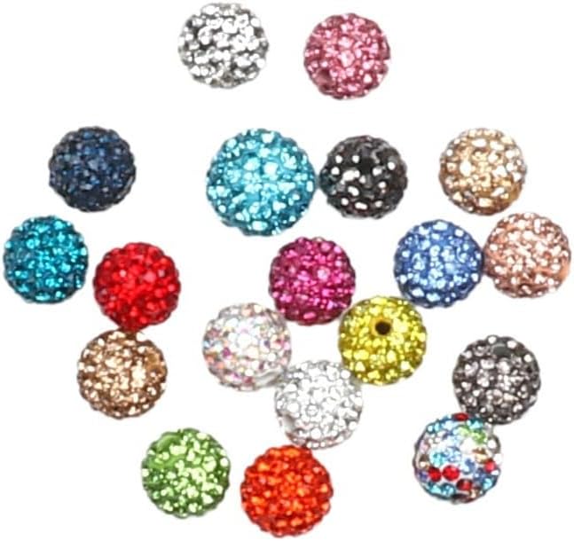 30pcs 3-40mm Shiny Crystal Beads, Rhinestone Beads for DIY Jewelry Making, Durable Spacer, Bracelet Charms for Crafting, Gifts (Champagne Color, 30pcs 40mm)