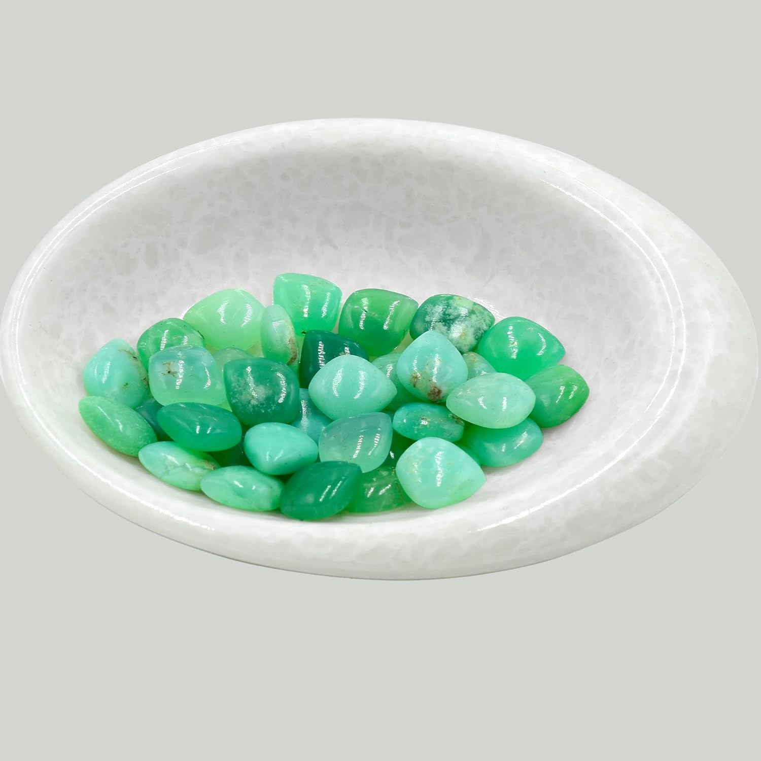 Chrysoprase Natural Stone Crystal Beads - Jewelry Making 10X12 mm Leaf Shape Faceted Loose Gemstone Briolette Plain Cut Wholesale Lot DIY Stones Bead Supply