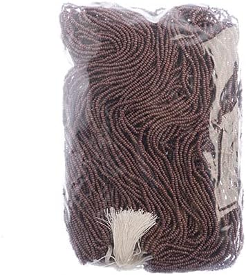 Czech Glass Seed Beads 10/0 (2.3mm Diameter) Terra Intensive Dark Brown Strung DIY Jewelry Making Beads - 500g Bulk Bag by Preciosa (Jablonex)