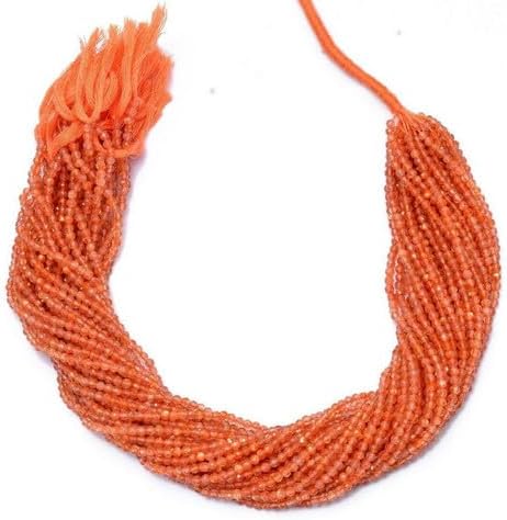 Sunstone 1str Laser Faceted rondelles Gemstone Beads for Jewelry 2.8-3mm 25 Strand CHIK-STRD-87190