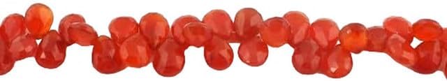 Natural Carnelian Pear Drop Briolettes Beads 11mmx8mm-14mmx9mm 9 Inch lot of 10 Strands CHIK-STRD-94841
