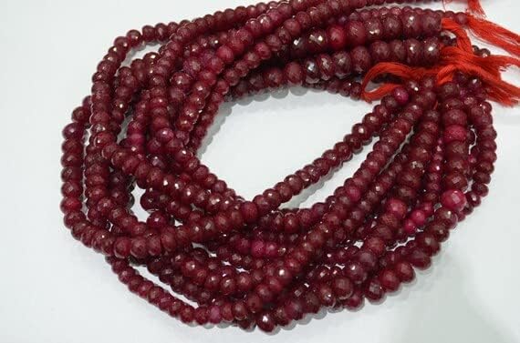 AAA Quality Dyed Ruby Micro Faceted 9-12 mm Approx,14 inch Strand