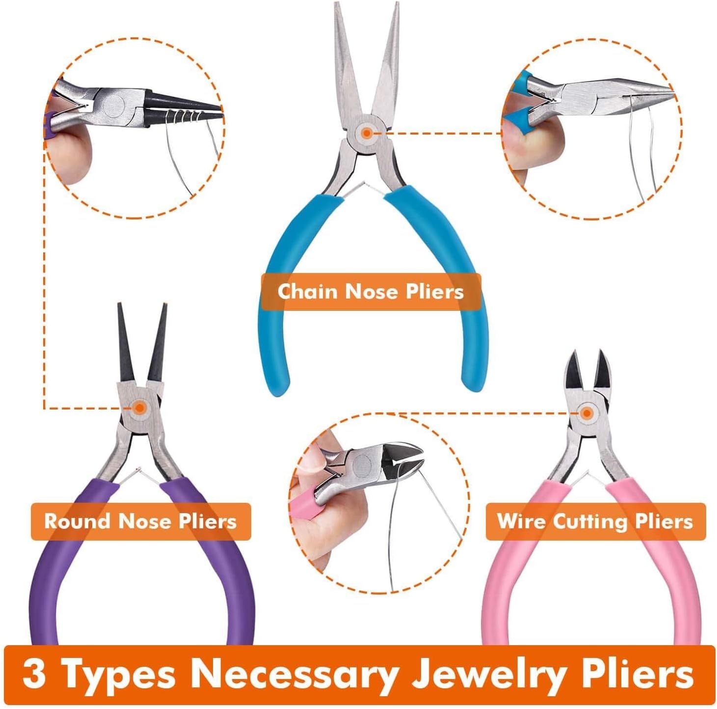 1072pc Jewelry Making Supplies Kit with Jewelry Tools, Jewelry Wires and Jewelry Findings for Jewelry Repair and Beading (Color : A)