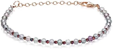 Jewelry Fluorite Bracelet hematite bracelet Gemstone beads bracelet Sterling silver gemstone bracelet birthday gift Christmas gift for her