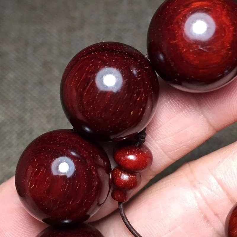 Mascot Wooden Crafts Wood Carving Art Wood Decoration Artwork 小叶紫檀2.0 * 12颗手串 酒红底色泥料油性足 手感圆润男女佛珠念珠(小叶紫檀酒红泥料2.0 * 12颗)