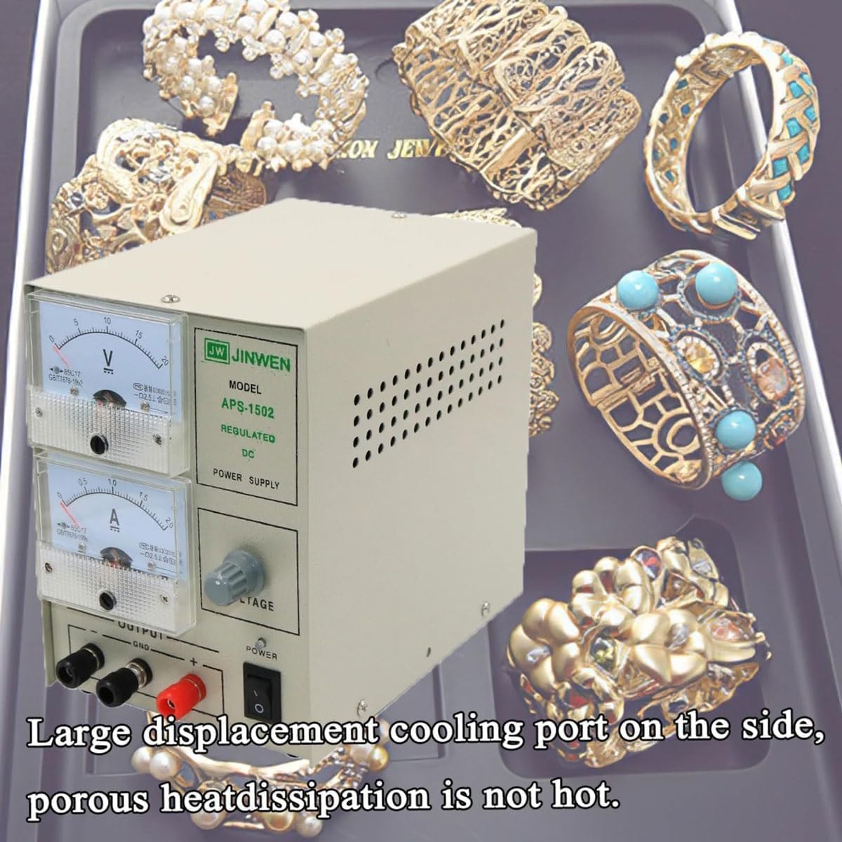 Jewelry Silver Gold Plating Kit, Portable Gold Plating Machine, Golds and Silver Electroplating Equipment Tools, with Conductive Wire,for Car Logos/Metal