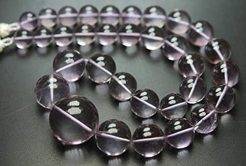 17 inch Strand Natural Pink Amethyst 10-27 mm Round Smooth Beads for Jewelry - 682 carats,17 inches Strand,Natural Pink Amethyst Smooth Round Balls Beads,10-27mm