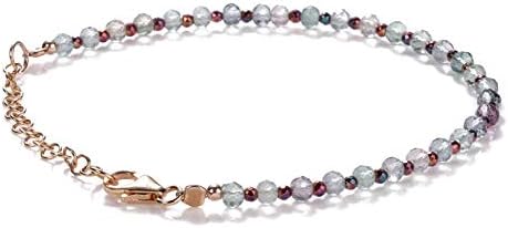 Jewelry Fluorite Bracelet hematite bracelet Gemstone beads bracelet Sterling silver gemstone bracelet birthday gift Christmas gift for her