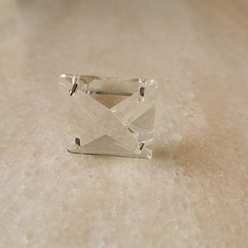 Chandelier Crytal 50pcs/lot 14mm/18mm/22mm Clear Crystal Square Beads in 4 Holes for Chandelier Parts Beads DIY Lighting Accessories - (Color: 28x28mm/ Size: with 4 holes)