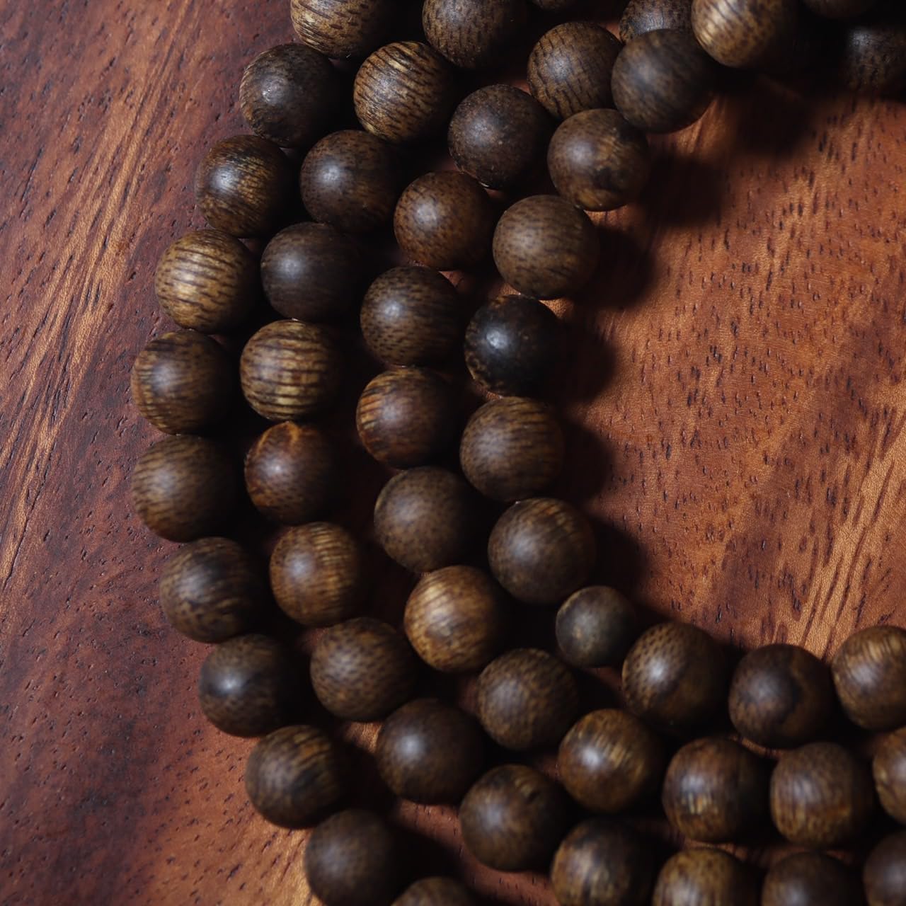 Vietnam Nha Trang Agarwood White Aquilaria Old Wood 8mm*108 Beads Prayer Beads Sinking Grade