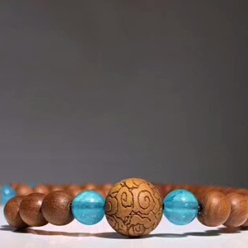 Buddha Beads Bracelets Rosary beads印度老山檀香手串檀香莲蓬108颗 老料念珠男女檀木佛珠情侣手链(沉水6MM老山)