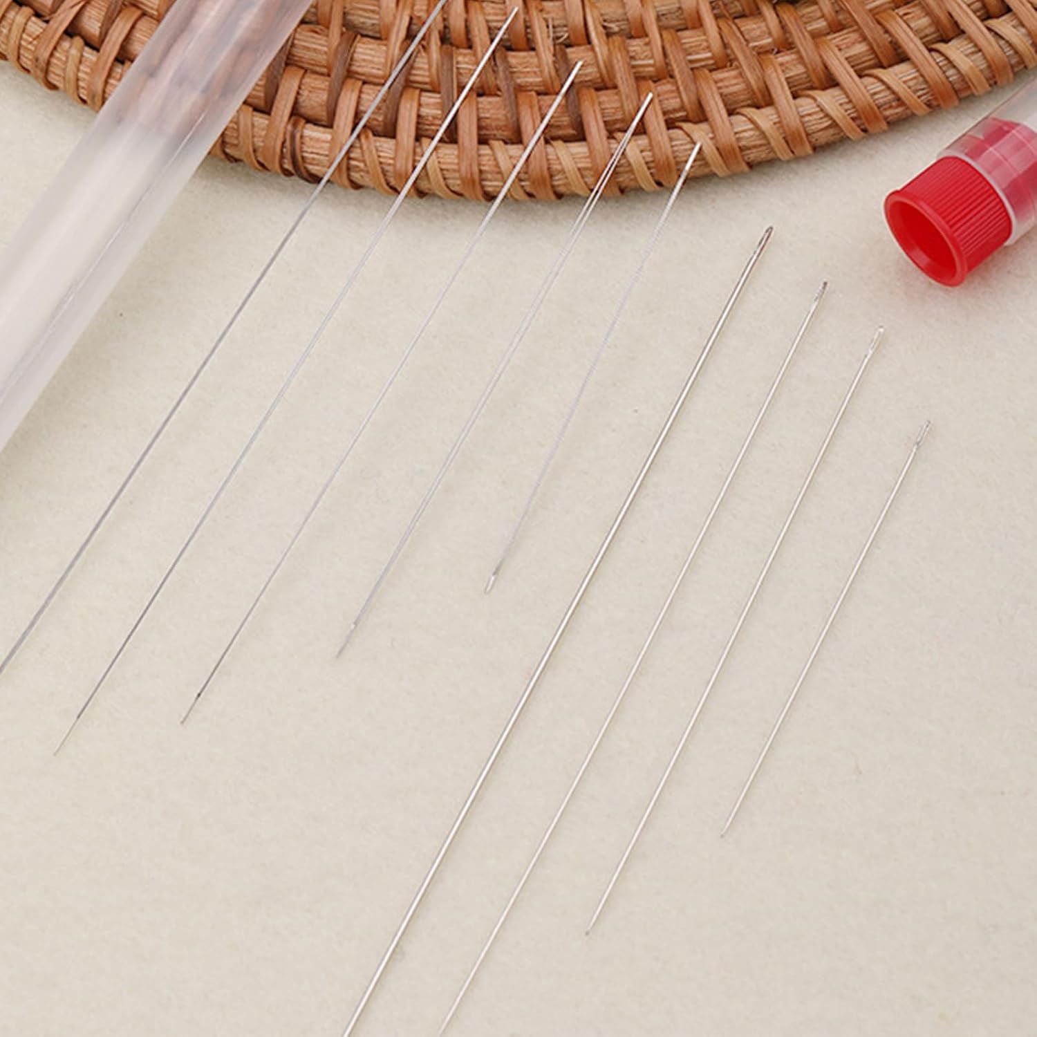 68Pcs Beading Needle Set for Jewelry Making Include Long Straight Beading Thread Needle and Big Eye