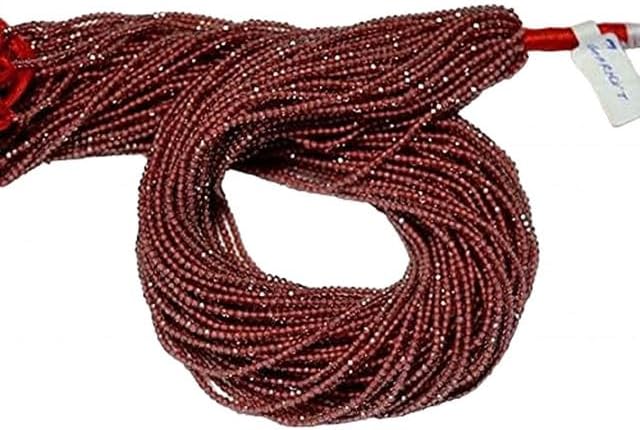 2mm Beads, Garnet Beads, Garnet Gem Stone, Faceted Rondelle, Gemstone for Jewelry, 12.5 Inches lot of 10 Strands CHIK-STRD-95022