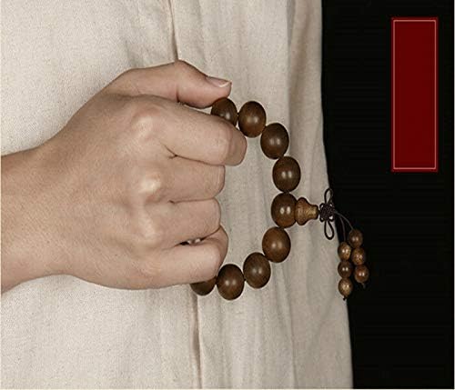 GLW 15.7mm Indonesia Tarakan Mala Meditation Wild Agarwood Prayer Beads #4785