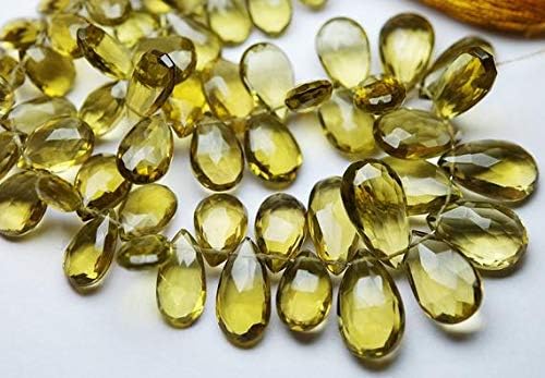 8.5 Inch Strand,Superb-Honey Quartz Faceted Pear Shape Briolettes Shape 10-17mm Code-HIGH-63005
