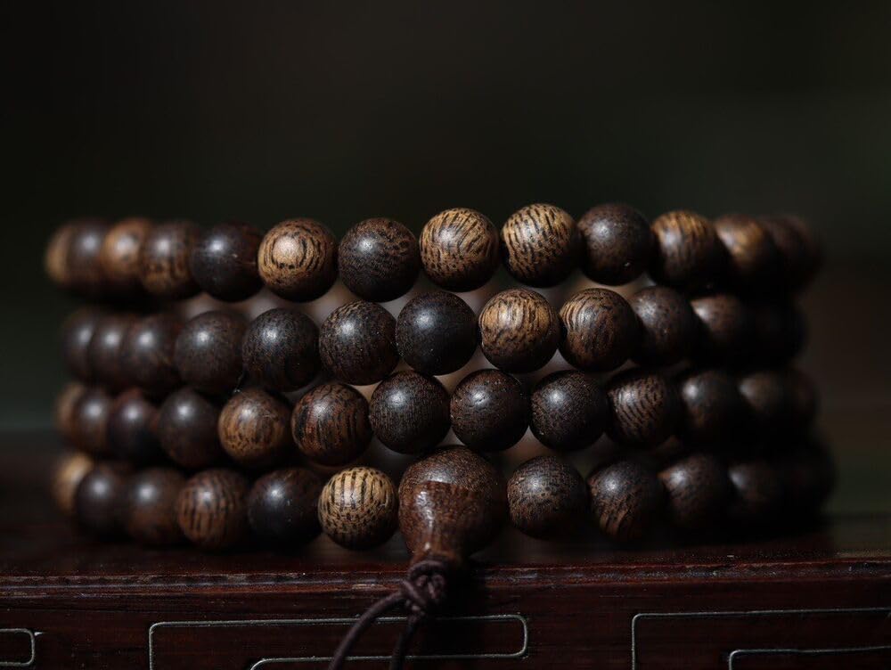 Agarwood Natural Brunei Old Material Agarwood 6mm*108pcs Strings Buddha Beads Rosary Bead