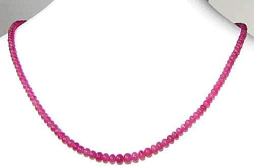 45cts AAA Gemmy Natural Pink Sapphire Bead Strand 103940A for Jewelry Making