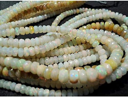Ethiopian Opal Beads, Welo Opal, Faceted Ethiopian Opal Beads, Rondelle Beads, 5mm to 5.5mm Beads, 18.5 Inch Strand, 155 Pieces Approx