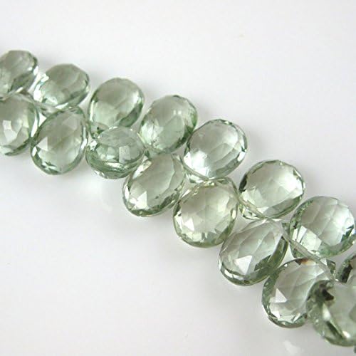 Green Amethyst Gemstone Bead,Semi Precious 100% Genuine Green Amethys Pear Shape Briolette Bead-Loose Beads-Grade B-12 mm 10 pcs