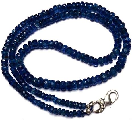 Natural Gemstone Super Quality Nepal Kyanite 3 to 6MM Faceted Rondelle Beads 17 Inch Full Strand Fine Qulaity Beads Finished Necklace