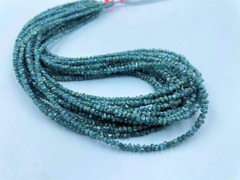 Natural Raw Blue Diamond Uncut Beads 3-3.5 mm Blue Diamond Beads Uncut Diamond Beads Blue Diamond Beads Round Shaped Beads