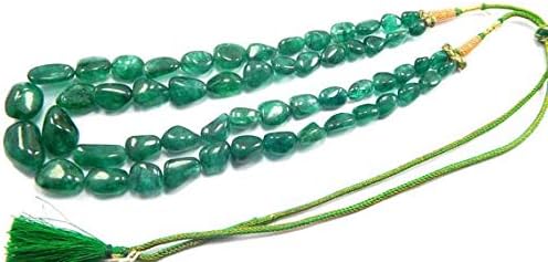 LOVEKUSH LKBEADS Emerald 9-11x17-25 mm Smooth Tumble Nuggets 2 Strand 17 Inches Code-HIGH-47722